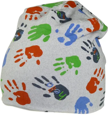 Produktbild von Kinder Longbeanie Mütze Wintermütze Beanie Fleecefutter, grau, 51