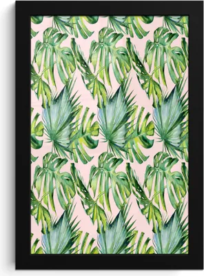 Produktbild von MuchoWow® MuchoWow® Gerahmtes Poster Jahrgang - Monstera - Tropisch 20x30 cm - Poster mit zchwarzem Bilderrahmen - Drucken - Bilder Poster im Rahmen