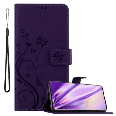 Produktbild von Cadorabo Hülle für Samsung Galaxy S20 PLUS Schutz Hülle in Lila Schutzhülle Handy Hülle Etui Case Blumen Flower