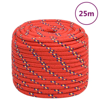 Image de vidaXL Corde de bateau rouge 16 mm 25 m Polypropylène