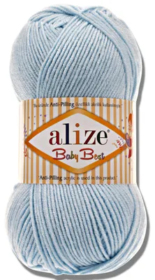 Productafbeelding van Alize 1x 100g Baby Best garen, anti-pluis, effen kleur, geschikt voor haken en breien (183)
