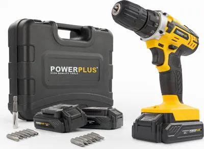 Obrázek produktu pro PowerPlus POWX00501 - Aku šroubovák / vrtačka 20V LI-ION 3BAT