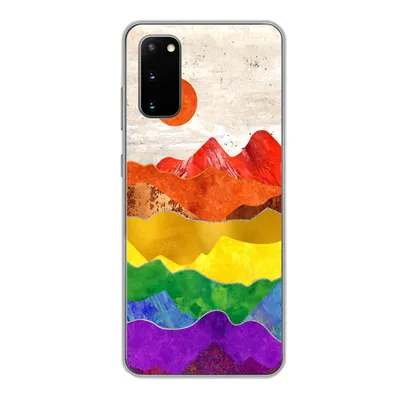 Produktbild von MuchoWow® Handyhülle Schutzhülle Hülle für Samsung Galaxy S20 Regenbogen - Marmor - Stolz Silikon Softcase Handy Hülle - Bild