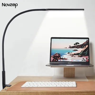 Produktbild von Welikera Schreibtischlampe -3 Farbtemperaturen,10 Helligkeitsstufen Schwanenhals Klemmleuchte-Augenschutz-10W Dimmbar, Leselampe mit Adapter, Memory Funktion