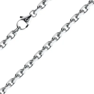 Produktbild von 4mm Armband Armkette Ankerkette aus 585 Gold Weißgold massiv 19cm Goldarmband