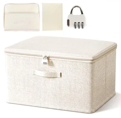 Image de Boîte de rangement avec serrure à combinaison et couvercle
