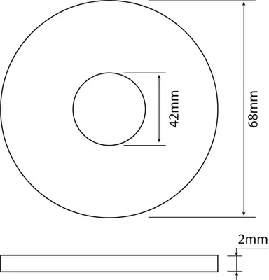 Image de Joint WC pour soupape PORCHER l.6.8 x H.0.2 x P.4.8 cm