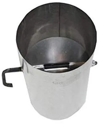 Productafbeelding van Kachelpijp 0,25 m met smoorklep 120 mm diameter - Gealumineerd Rookpijp