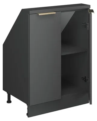 Image de Meuble de rangement sous pente Vicco Rion Anthracite-or 60x81.6cm avec 2 portes, Model 59728