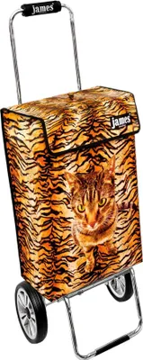 Produktbild von James Einkaufstrolley - WILDCAT - stabiler Einkaufswagen mit individuellem Design - einfarbig: braun in Ausführung: Chrome19