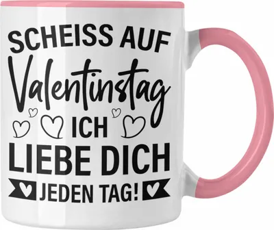 Produktbild von Trendation - Tasse Valentinstag Sch auf Valentinstag Ich Liebe Dich Jeden Tag Geschenk Freundin Freund Spruch Männer Frauen (Rosa)