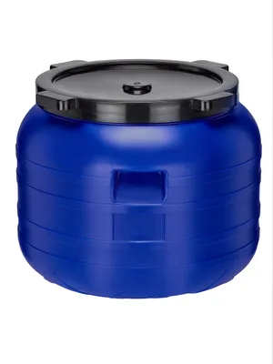 Produktbild von Garronda 100L Plastikfass Universalfass BPA-frei Lebensmittel für Haus&Garten mit Deckel GD-0093, Blau