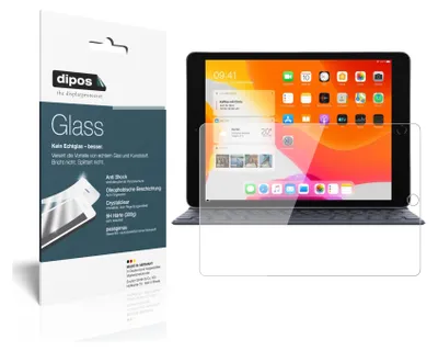 Produktbild von 1x Schutzfolie für Apple iPad 10.2 Zoll (2019) - Anti-Shock 9H Folie dipos Glass Kunststoffglas