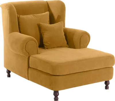 Produktbild von Max Winzer Big-Sessel inkl. 2x Zierkissen 55x55cm + 40x40cm Mareille - Velourstoff mais - Maße: 103 x 149 x 103 cm