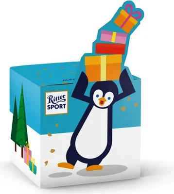Produktbild von Ritter Sport Pinguin Würfel als beliebte kleine Aufmerksamkeit 83g