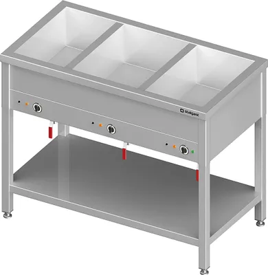 Produktbild von Bain-Marie Standgerät mit separaten Becken, für 4x GN1/1410x600x850 mm