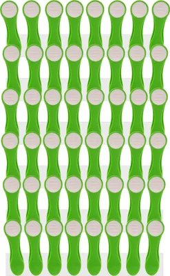 Produktbild von trendfinding 48 Wäscheklammern mit Edelstahlfedern und Softgrip Grün-Weiß