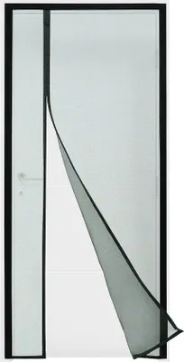 Image de Moustiquaire magnétique pour portes et fenêtres, noire, 95 x 215 cm, résistante