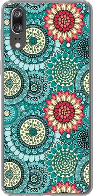 Produktbild von MuchoWow® Handyhülle Schutzhülle Hülle für Telefoonhoesje Huawei P20 Mädchen - Blumen - Muster - Mädchen - Kinder - Kinder Silikon Softcase Handy Hülle - Hardcover