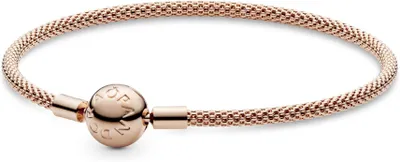 Image de Bracelet Pandora Moments, modèle rosé, pour femmes, 19 cm, référence 586543-19