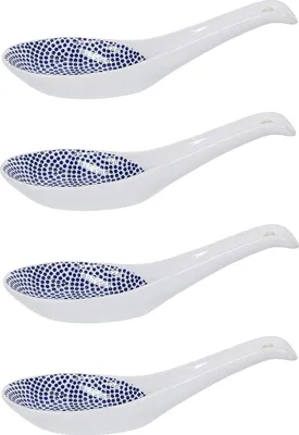 Produktbild von White and blue Series ASIATICA | Porzellan-Löffel-Set Asien / Ramen