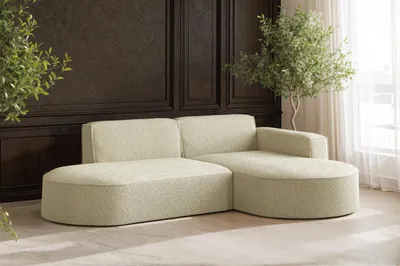 Obrázek produktu pro Rohová sedací souprava, designová sedací souprava ve tvaru L Modena látka Quelle Beige Right