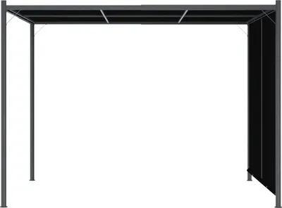 Zdjęcie produktu dla vidaXL Pergola ogrodowa z rozsuwanym dachem 3x3 m antracytowa