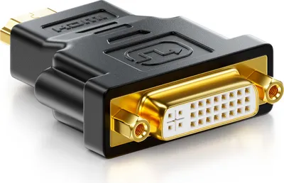 Produktbild von deleyCON HDMI zu DVI Adapter - DVI Buchse zu HDMI Stecker 1920x1200 1080p - Schwarz