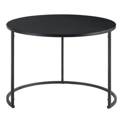 Imagen del producto de Mesa de centro And OutdoorMatch - Redonda - Juego de 2 unidades - Negra - Metal - Diseño moderno