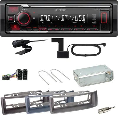 Produktbild von Kenwood KMM-BT408DAB Bluetooth DAB USB Einbauset für Renault Megane Scenic 1