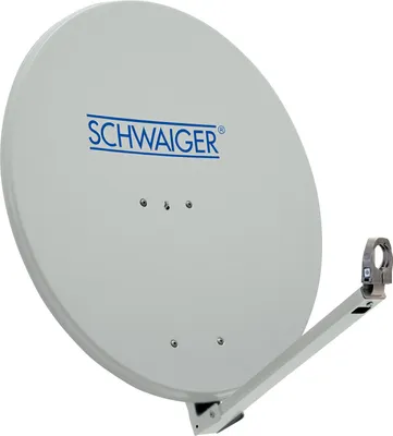 Produktbild von Aluminium Satellitenschüssel 80 cm vormontiert hellgrau