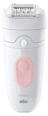 Produktbild von Silk-épil 5-000, Epiliergerät weiß/rosa, incl. Reinigungsbürste