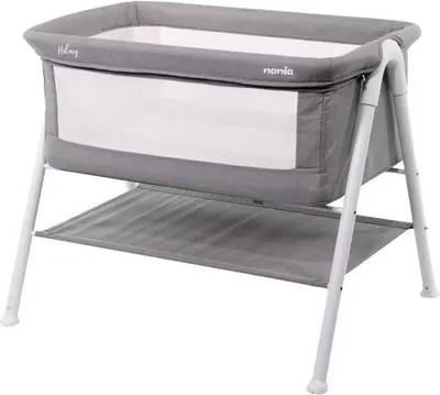 Produktbild von NANIA HILLARY Babywiege – Ab der Geburt – max. 9 kg – 3 cm dicke Matratze im Lieferumfang enthalten – Stauraum unter der Wiege