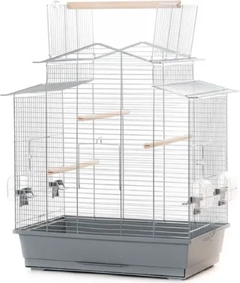 Immagine prodotto di Gabbia XXL per canarini pappagallini con posto a sedere all'aperto 58,5 x 38 x 65 cm