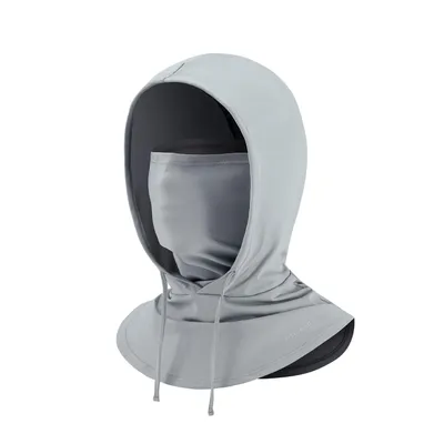 Productafbeelding van ROCKBROS stormkap/balaclava, ademend met UPF 50+, geschikt voor fietsen, motorrijden en outdooractiviteiten, lichtgrijs