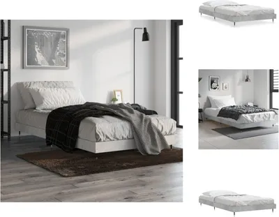 Produktbild von vidaXL Bettgestell Betongrau 90x200 cm Holzwerkstoff -  Betten & Bettgestelle