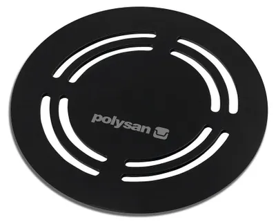 Produktbild von Polysan FLEXIA Ablaufabdeckung, rund, schwarz