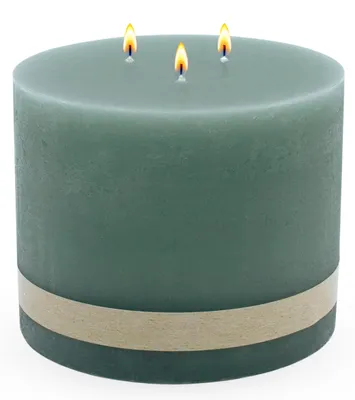 Produktbild von 1.09 3 Docht Kerze XL - ca. 14 x 14 cm - unparfümiert - Farbe: Grün