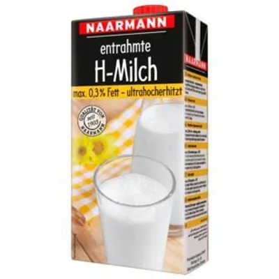 Produktbild von Naarmann entrahmte H-Milch 0.3% mit Drehverschluss, 12er Pack (12 x 1 l)