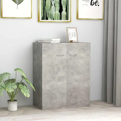 Image de vidaXL Sideboard gris béton 60x30x75 cm Bois composite