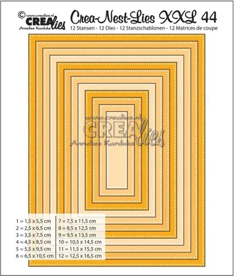Produktbild von Crealies | Crea-Nest-Lies XXL Stanzschablone no.44 Rechteck