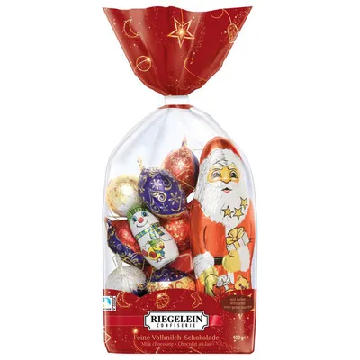 Produktbild von Riegelein Weihnachts Mischbeutel aus Vollmilchschokolade 400g