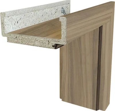 Produktbild von Solodoor Türrahmen, 60 P, Breite 150 mm, Nussbaum