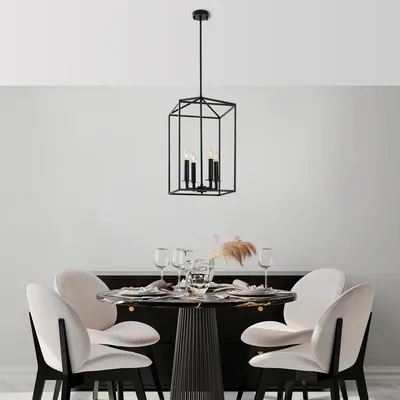 Immagine prodotto di Opviq, Till - 13255, Lampadario, nero, metallo, 35 x 35 x 107 cm