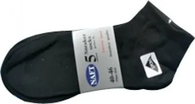Image de Chaussettes noires Naft Sneaker Sport Taille 36-42 - 5 pièces
