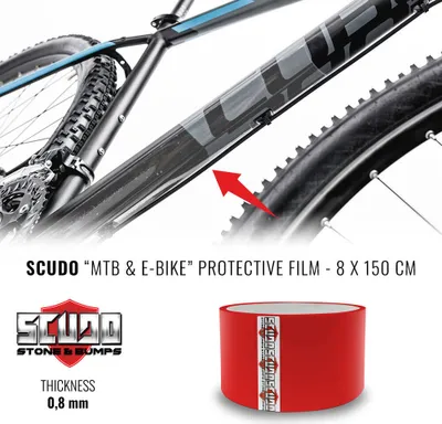 Image de Ruban adhésif de signalisation Roll pour protection de cadre de VTT, 8 x 150 cm