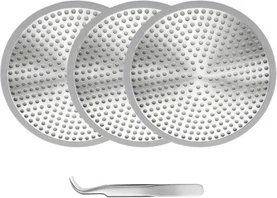 Productafbeelding van Famanu afdekking voor doucheafvoeren, 3 stuks - roestvrij staal, 12 x 12 cm