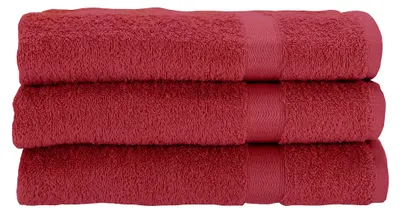 Imagen del producto de Toallas Gabel Bordeaux, 100% algodón, con propiedades hidrofílicas, 60 x 100 cm, juego de 3 unidades