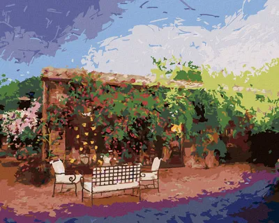 Produktbild von Zuty - Malen nach Zahlen - GARTEN IN DER TOSKANA, 40x50 cm, ohne Keilrahmen