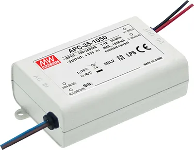 Produktbild von MEANWELL APC-35-350 - LED Schaltnetzteil ohne PFC - 35W 28-100V/350mA CC